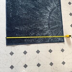 Ruggable sunburst Blue and White Area Rug